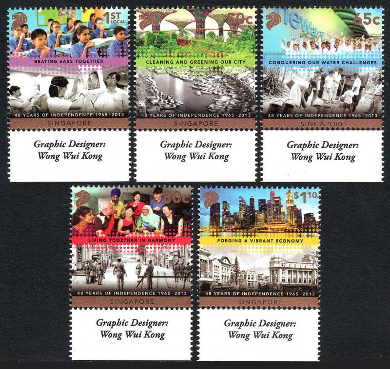 Singapore 1614-1618, MNH. Independence, 48th anniv. 2013