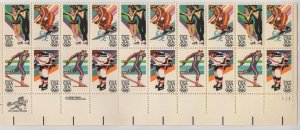 Scott 2067 - 2070 - Winter Olympics. Plate Block of 20. MNH. OG.    #02 2067pb20