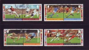 Guernsey Sc 566-9 1996 Soccer Championships stamps used