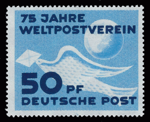 Germany, DDR 1949 Sc 48 MVLH F UPU 75th Anniversary
