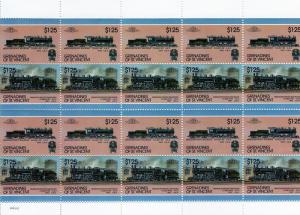 St.Vincent Grenadines 1987 Trains Mini-Sheetlet 10 (160v) 