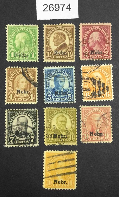 US STAMPS  #669-671,673-679 USED LOT #26974