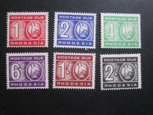 Rhodesia and Nyasaland 1966 Sc J9-J14 set MNH