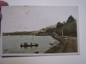 British North Borneo Postcard 1930 Sandakan Postmark Native Village