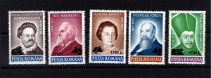 Romania  #4356-60 (2000 Surcharge on Famous People set) VFMNM CV $1.50