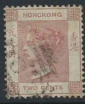 Hong Kong SG 28 Dull Rose VFU Wmk Crown CC