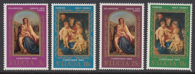 St Lucia 257-60 Christmas mnh