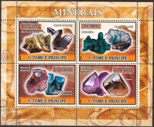 Sao Tome and Principe 2007 Minerals sheet MNH