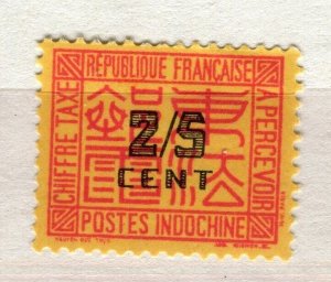 FRENCH INDO-CHINE; 1931 early Optd. Postage Due issue Mint hinged 2/5c. value