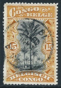 Belgian Congo, Sc #47, 15c Used