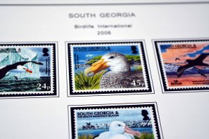 COLOR PRINTED SOUTH GEORGIA & S.S.I. 1963-2020 STAMP ALBUM PAGES (87 ill. pages)