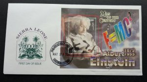 Sierra Leone Albert Einstein 2000 Physic Man Formula Science (FDC) *rare