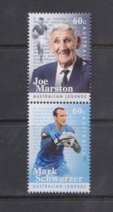 AUSTRALIA - 2012 AUSTRALIAN FOOTBALL LEGENDS - 2V SE-TENANT MINT NH