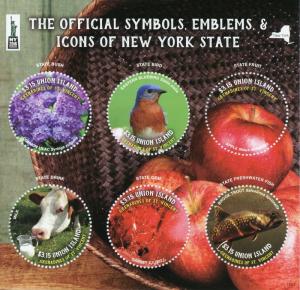 Union Island Gren St Vincent 2016 MNH Emblems New York NY2016 6v MS Birds Stamps