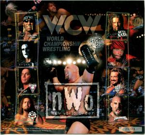 ST Vincent Grenadines WCW Wrestling Championship Souvenir Sheet Postage MINT NH