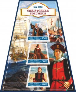 Stamps. Ships,  Christopher Columbus 2019 year 1+1 sheets perforated