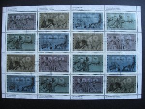 Canada WWII Sc 1260-3 a full sheet of 16 used! (so four used blocks!)