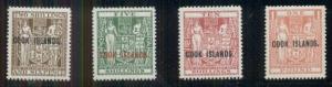 COOK ISLANDS #103-6, 2sh - £1 lower values in set, og, LH, VF, Scott $320.00