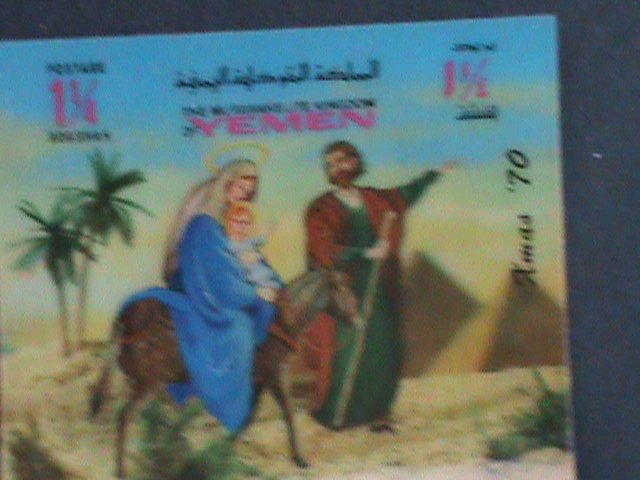 YEMEN-1970 -COLORFUL BEAUTIFUL LOVELY CHRISTMAS MNH 3-D STAMP VERY FINE