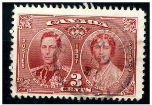 Canada 1937 - Scott 237 used - 3c, Coronation issue 