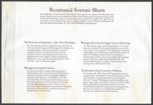 1686 89 Bicentennial Souvenir Sheets Interphil 76 Revoulutionary War 