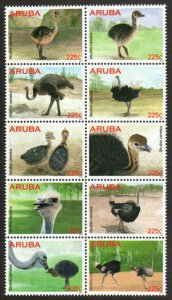 Aruba Stamp - Ostrich Stamp - NH