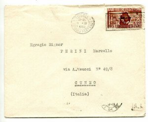 Trieste A - Bari '50 isolated on the cover in the tariff