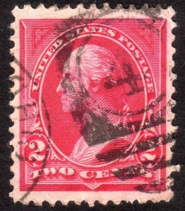 1894, US 2c, Washington, Used, Well centered, Sc 250