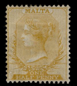 MALTA QV SG10, ½d yellow-buff, M MINT. Cat £85.