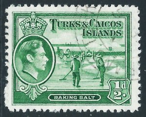 Turks and Caicos Islands, Sc #79, 1/2d Used