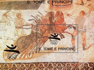 Sao Tome and Principe 1989 MNH Stamps Souvenir Sheet Sc 883 Sport Olympic Games