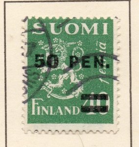 Finland 1931 Early Issue Fine Used 50p. Surcharged NW-269326