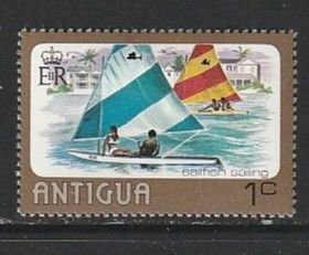 1976 Antigua - Sc 439 - MH VF - 1 single - Sailfish sailing