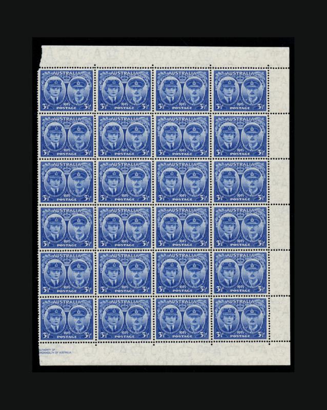 VINTAGE: AUSTRALIA 1944-77 OG NH SCOTT # ASST SHEETS $235 EST LOT# 2225A