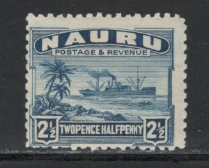 Nauru 1924 Freighter 2 1/2p Scott # 21 MH