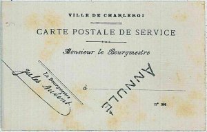 29869 - BELGIUM Belgium - POSTAL HISTORY - SERVICE Lettercard: CHARLEROI-