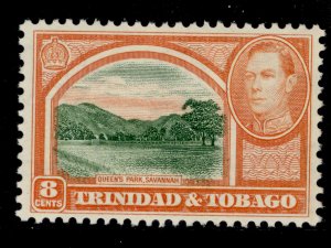 TRINIDAD AND TOBAGO GVI SG251, 8c sage-green and vermilion, M MINT.