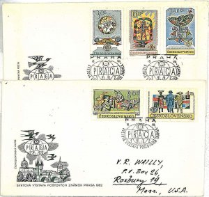21809 - Czechoslovakia - POSTAL HISTORY - Set of 2 FDC COVER 1962 PICASSO DOVES-