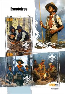 GUINEA BISSAU - 2023 - Scouts - Perf 3v Sheet - Mint Never Hinged
