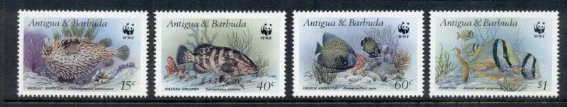 Antigua & Barbuda 1987 WWF Marine Life Fish MUH