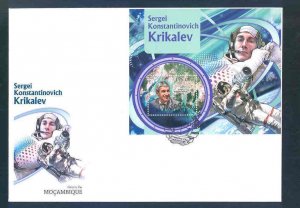 MOZAMBIQUE 2012  'SERGEI KONSTANTINOVICH KRIKALEV'  S/SHEET FDC