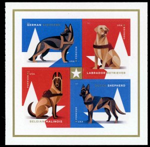 USA 5408a,5405-5408 Mint (NH) Military Working Dogs Block of 4