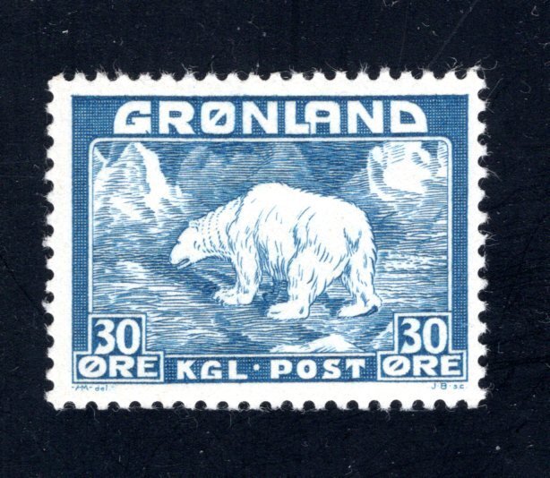 Greenland #7,   VF, Unused, CV $4.50 ....2510162