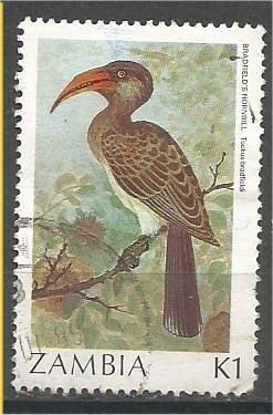 ZAMBIA, 1987, used 1k, Birds Scott 381