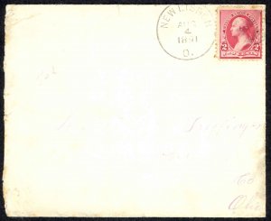 USA Sc# 219D on cover (b) 2c 1891 8.4 George Washington