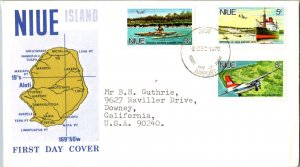 Niue Scott 136-138 Typewritten Address.