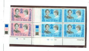 Isle of Man #198-99  Plate Block