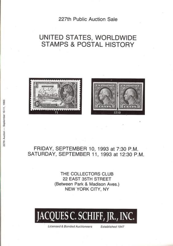 United States, Worldwide Stamps & Postal History, Schiff 227