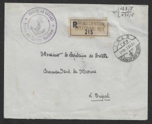 FRANCE French Foreign Legion: 1945 stampless cover addressed - 70515