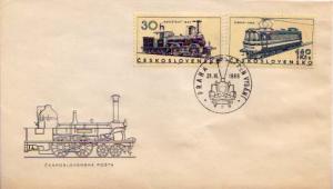 Czechoslovakia, First Day Cover, Trains